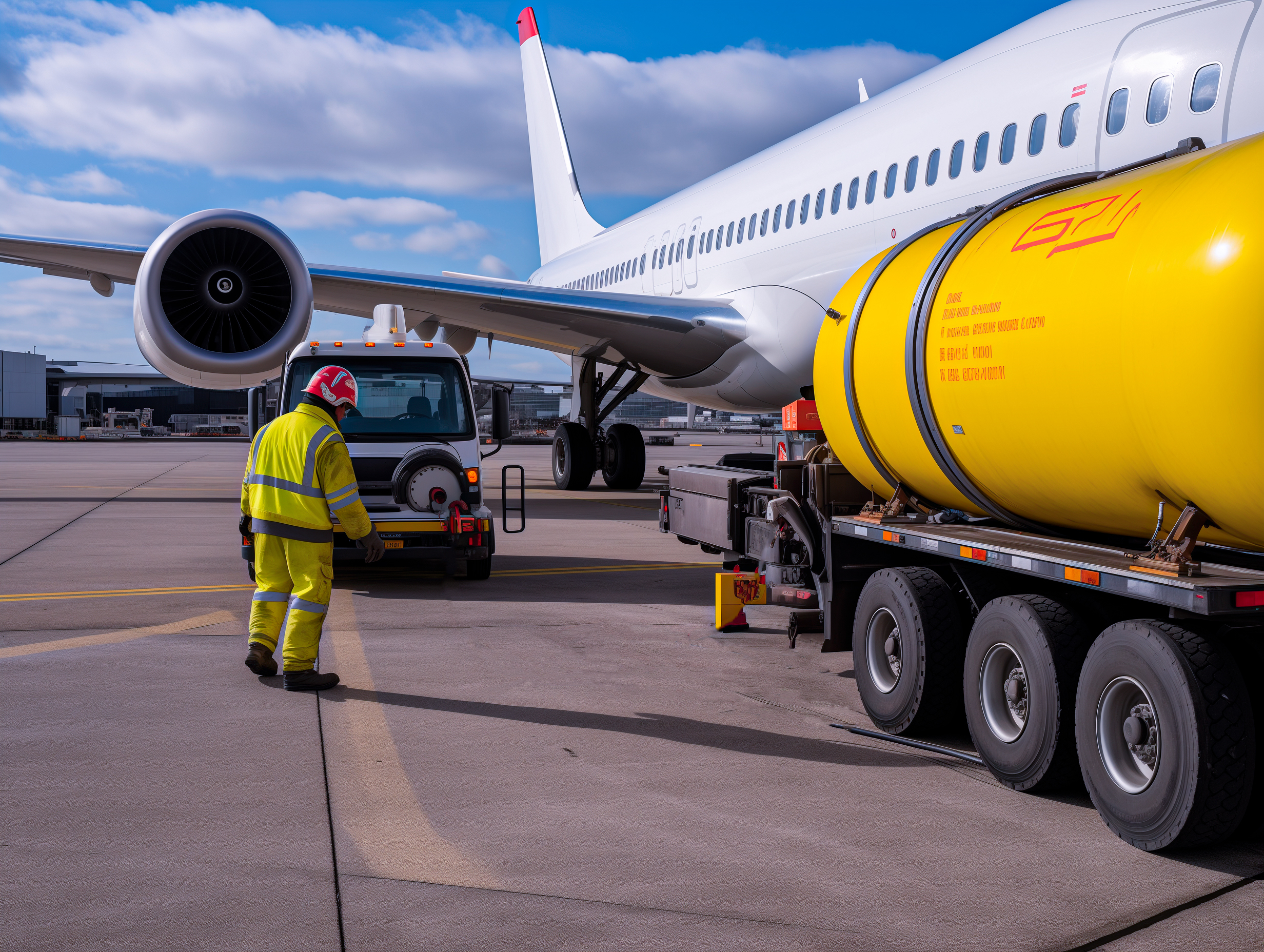 Divulgação do curso online Introdução aos Combustíveis e Sistemas de Combustível de Aeronaves com imagem de uma aeronave branca sendo abastecida no aeroporto